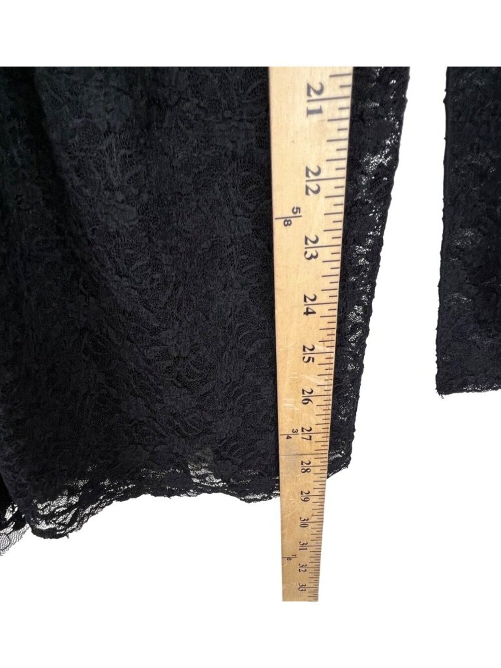 Free People Black Floral Lace Long Sleeve Tunic Top Womens Small New - Picture 14 of 15